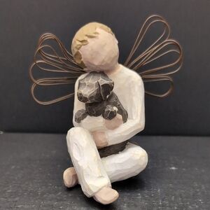 Willow Tree 2001 Angel of Comfort Boy and Dog Figurine.